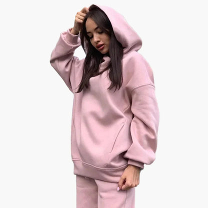 Women's Oversize Hoodie Jogging Suit Two-Piece Set Leisure Street Style