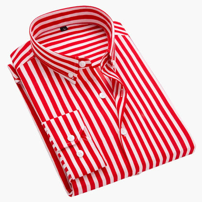 Men's Business Casual Shirt with Stripe Pattern – Elegant and Versatile Style