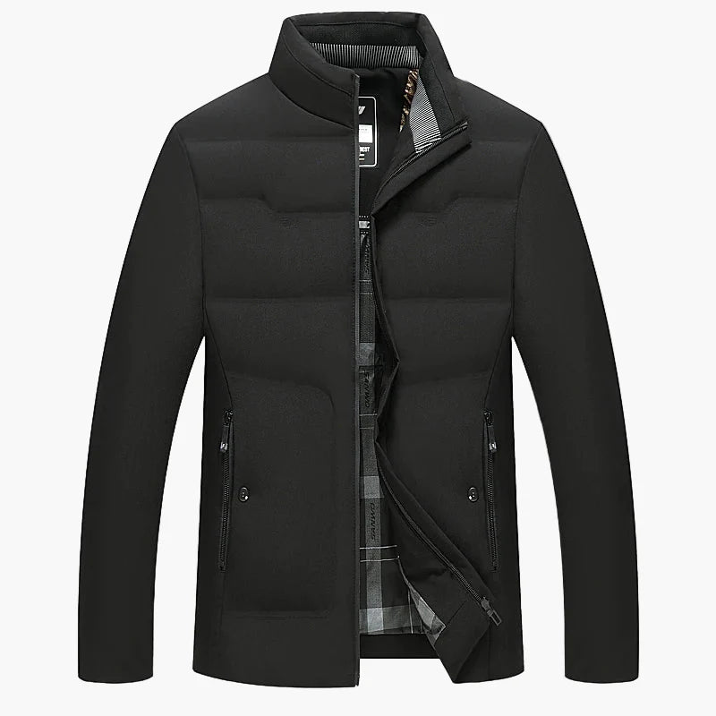 Herren Business Casual Winterjacke – Winddicht, Kältefest, Verdickt, Elegant