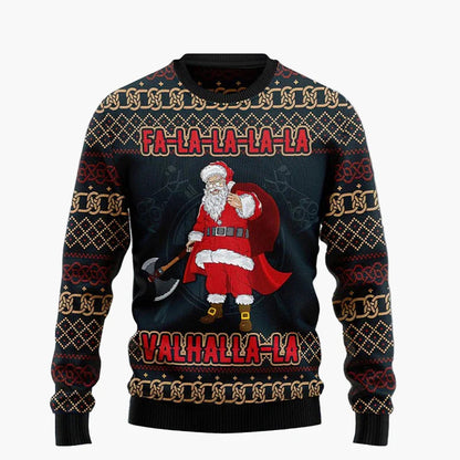 Herren Ugly Christmas Sweater Biker Style – Lustiger Weihnachts-Pullover mit Santa auf Motorrad