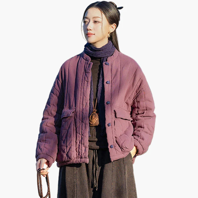 Women's vintage quilted jacket in a relaxed casual style – transitional jacket for everyday and outdoor use