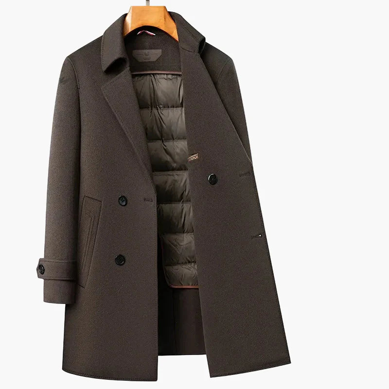 Herren Business Mantel Klassisch Elegante Winterjacke für Büro und Alltag