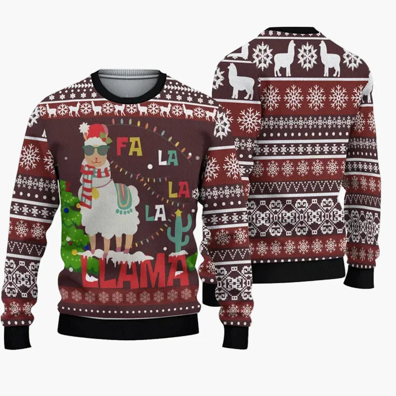 Herren Weihnachts-Pullover Lustig Christmas Bros Santa & Jesus Selfie Party Sweater