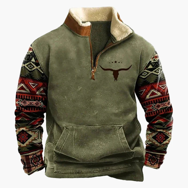 Herren Wild West Vintage Outdoor Sweatshirt – Freizeit Pullover im Western Stil