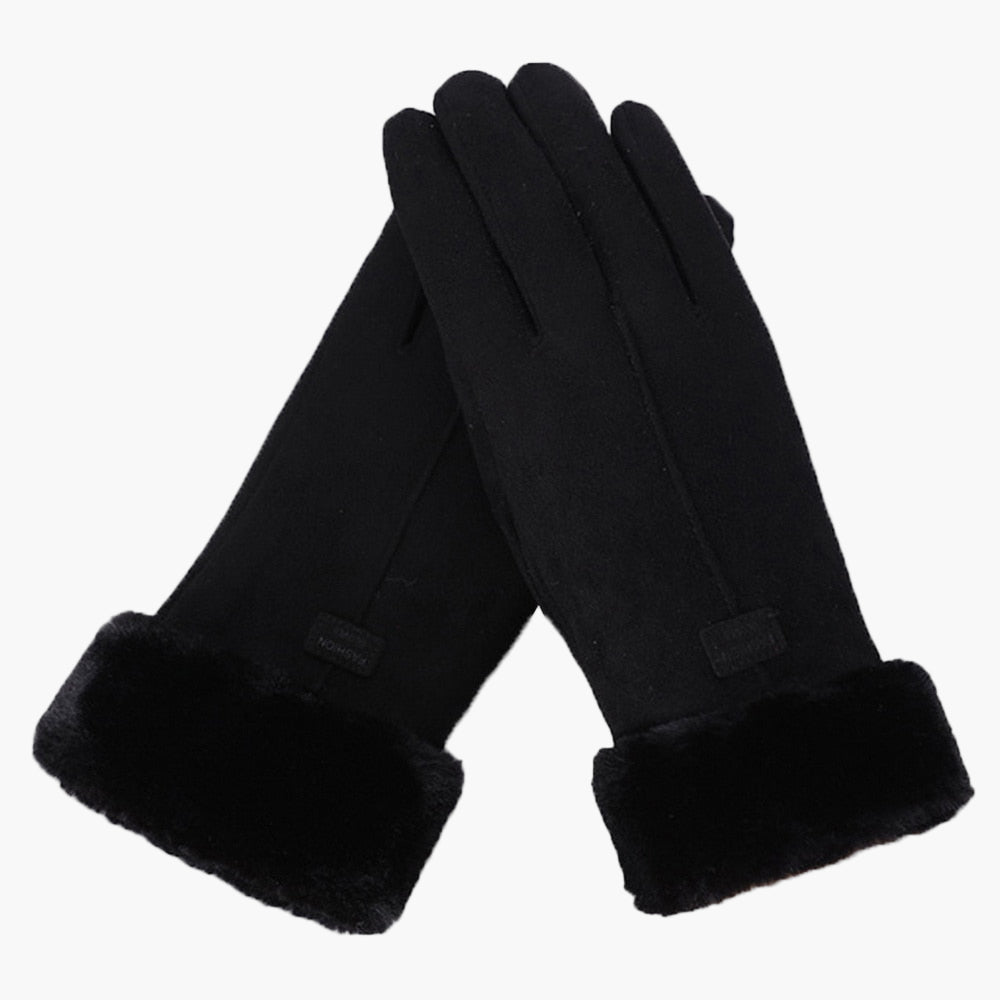 Damen Winterhandschuhe Furry – Stilvolle und warme Alltags-Handschuhe mit Touchscreen-Funktion
