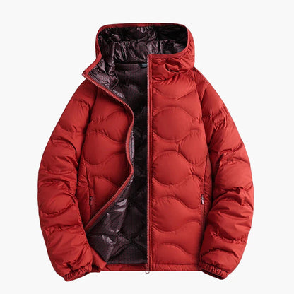 Herren Steppjacke Winter Outdoor Freizeitjacke mit Kapuze – Wärmende Übergangsjacke