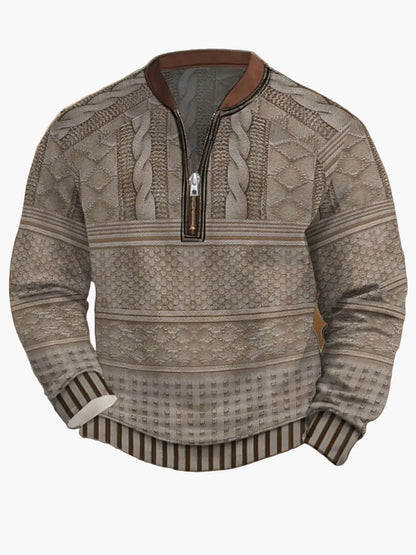 Herren Strickpullover Halbzip Street Style Modern Freizeit