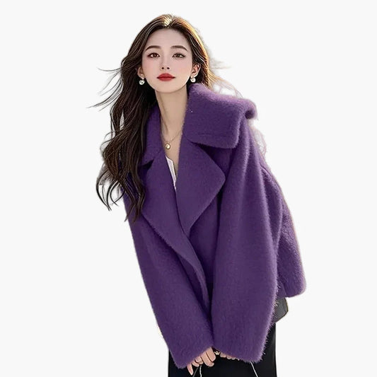 Women's Oversize Coat in Modern Style – Elegant Transitional Jacket for Everyday and Leisure