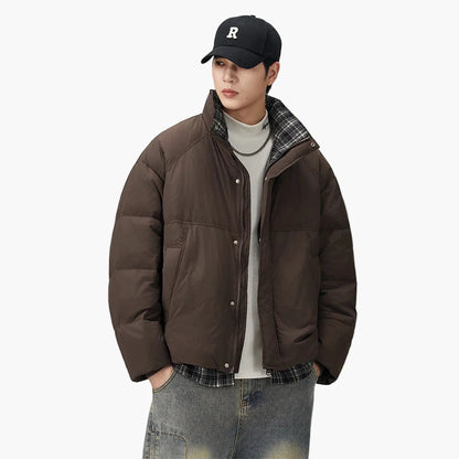 Men's oversized quilted jacket in streetwear style – casual winter jacket for everyday and leisure