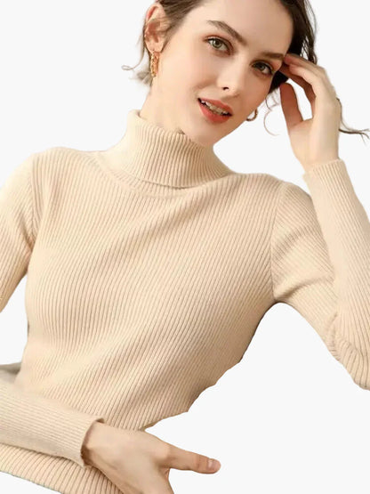 Women's Turtleneck Sweater Long Sleeve Basic Style – Ideal for Everyday and Office