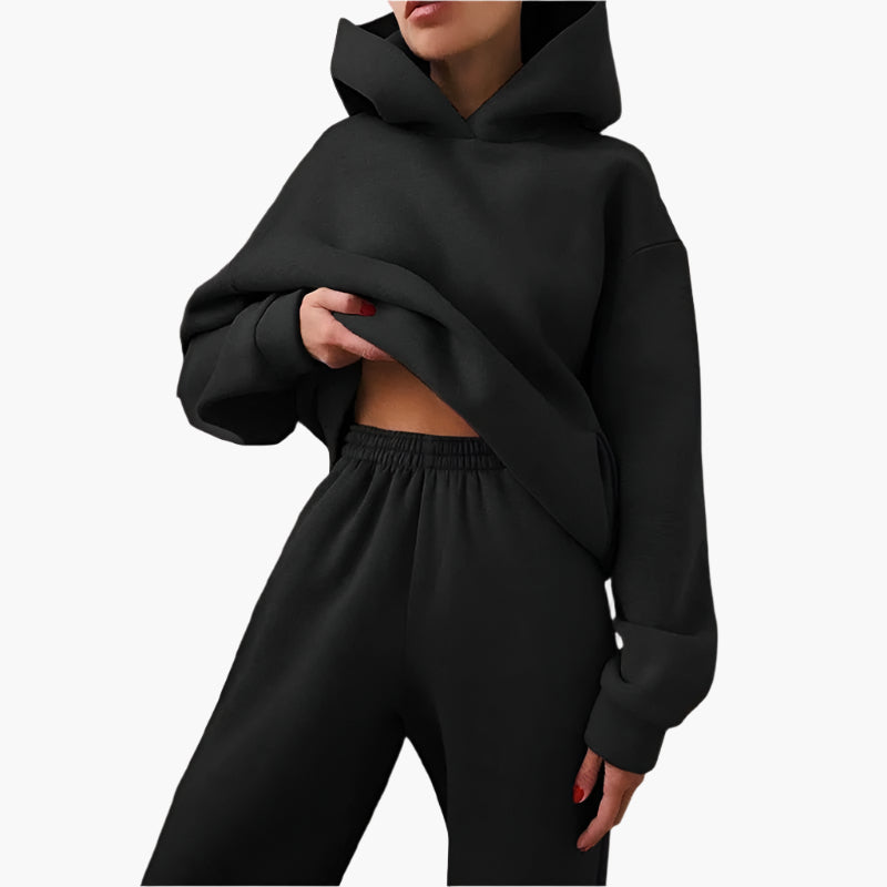 Damen Oversize Jogginganzug Set Hoodie & Jogginghose – Komfort Freizeitlook für Zuhause und Unterwegs
