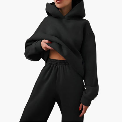 Damen Oversize Jogginganzug Set Hoodie & Jogginghose – Komfort Freizeitlook für Zuhause und Unterwegs