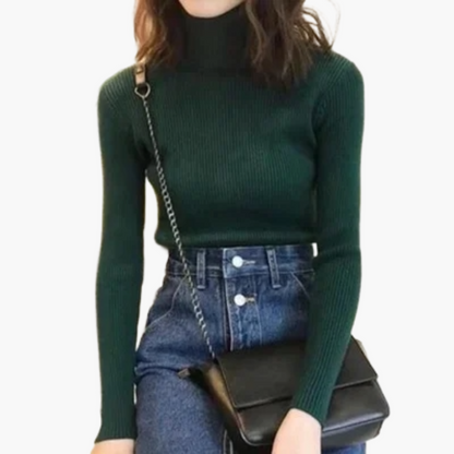 Women's Turtleneck Sweater Long Sleeve Basic Style – Ideal for Everyday and Office