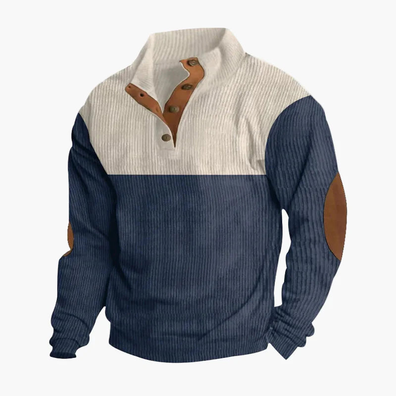 Herren Vintage Strickpullover mit Knopfleiste – Stilvoller Freizeit-Look für Herbst und Winter