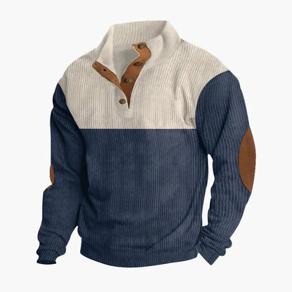 Herren Vintage Strickpullover mit Knopfleiste – Stilvoller Freizeit-Look für Herbst und Winter