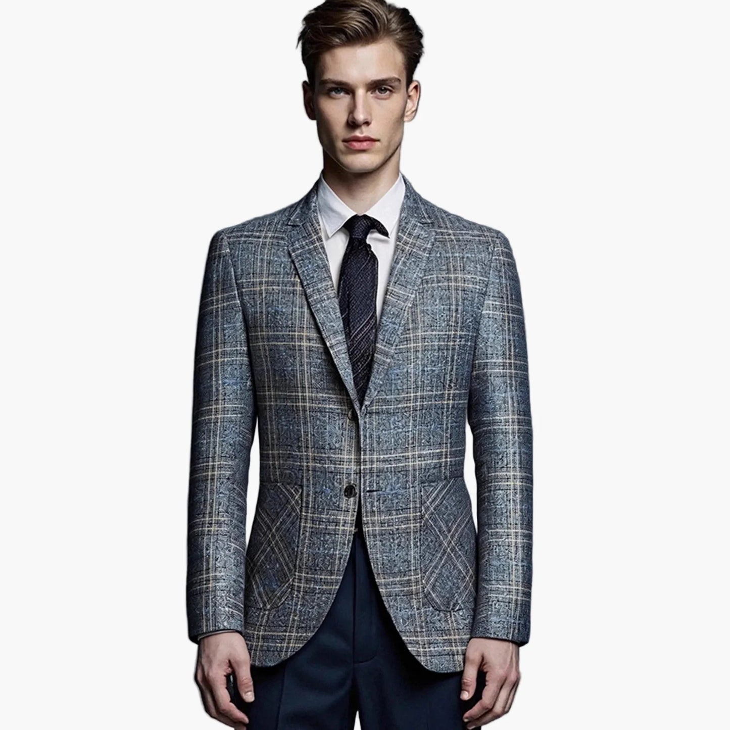 Herren Sakko Modern Business Kariert – Eleganter Blazer für Büro & Events
