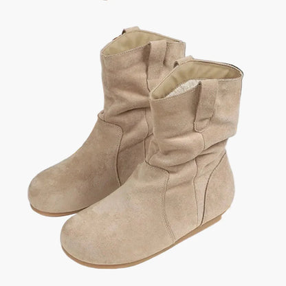 Damen Stiefeletten Flach Bequem Freizeit Klassische Boots