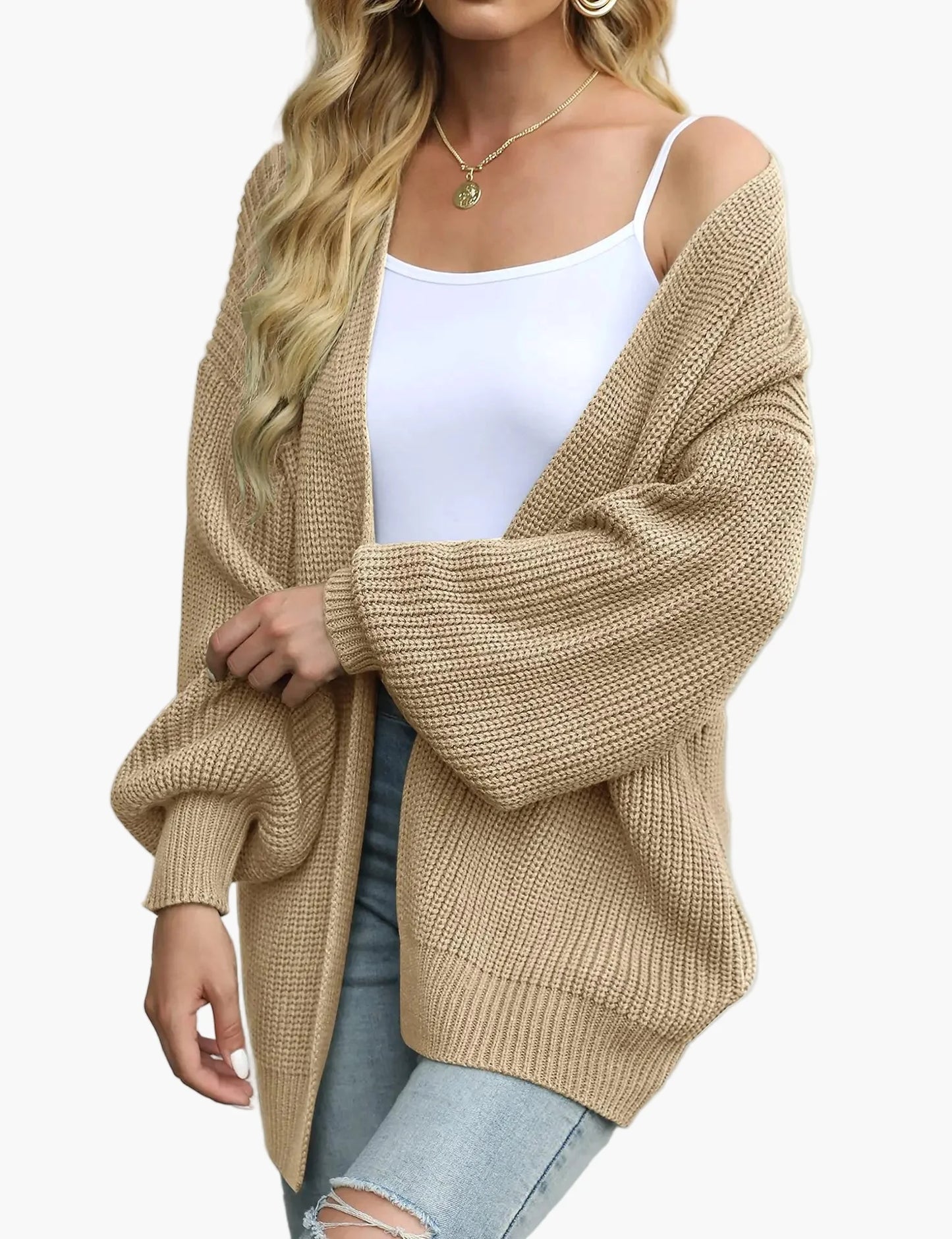 Damen Strick-Cardigan im lässigen Oversize-Stil – Perfekt für Alltag und Freizeit