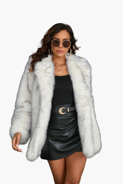 Women's Luxury Faux Fur Jacket – Elegant Winter Coat for Stylish Occasions and Everyday Wear