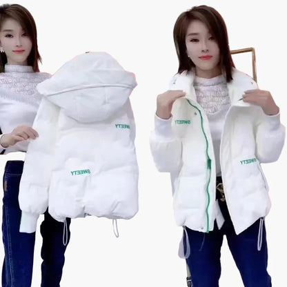 Damen Winter Steppjacke mit Kapuze – Bequemer Alltagspuffer, modischer Freizeitstil