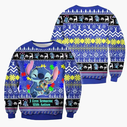 Unisex Weihnachts-Sweatshirt Merry Stitchmas – Lustiger Ugly Christmas Pullover für Fans