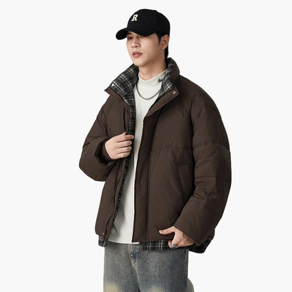 Men's oversized quilted jacket in streetwear style – casual winter jacket for everyday and leisure