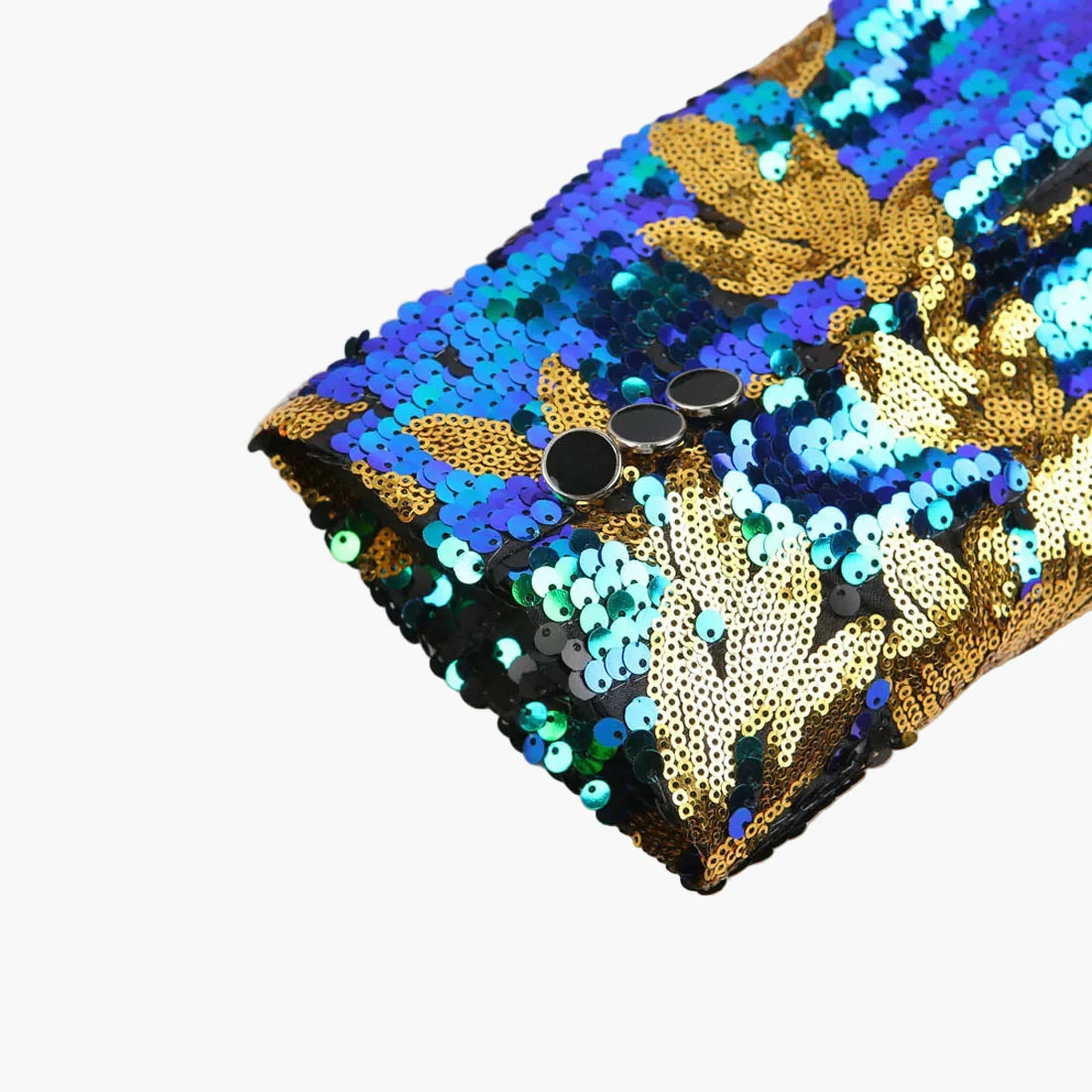 Herren Sakko mit Pailletten und Blumenmuster – Elegantes Party & Event-Jackett im extravaganten Design