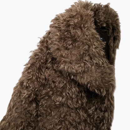 Damen Oversized Vintage Kuscheljacke für Herbst und Winter – Modischer Statement-Look