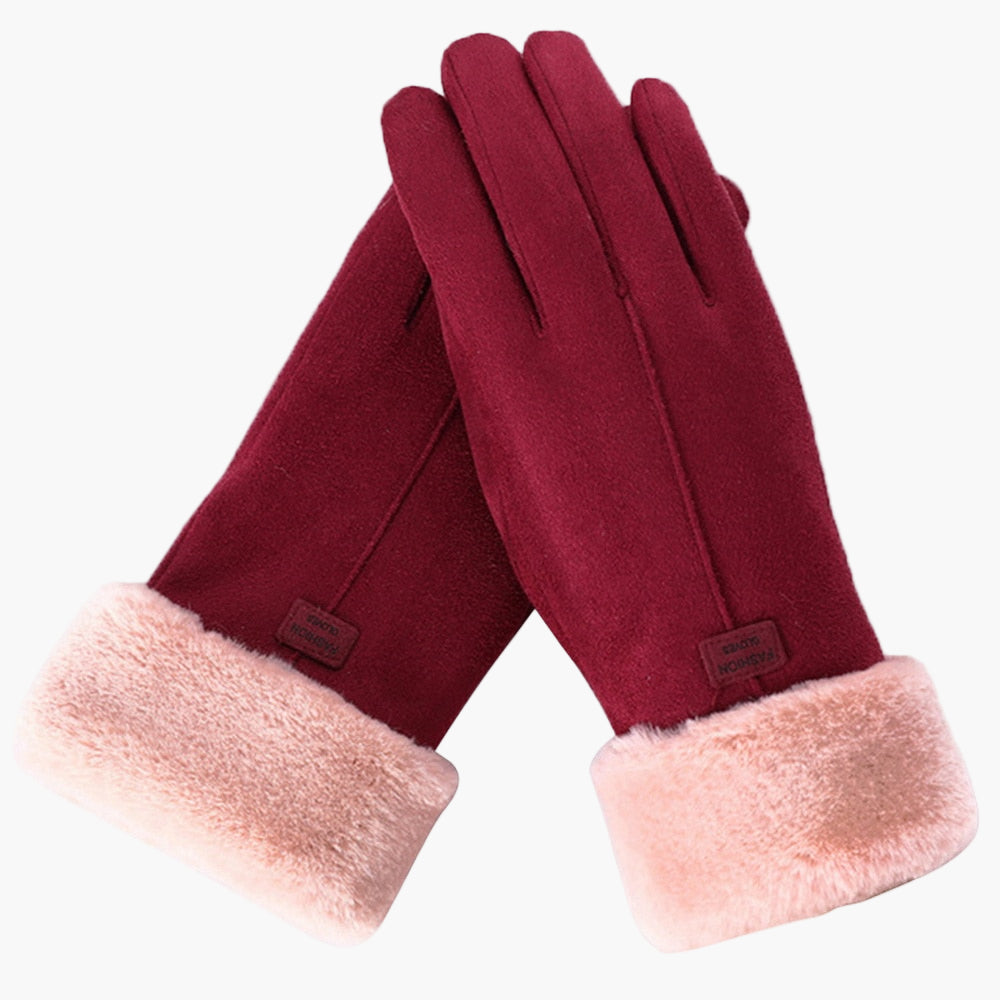 Damen Winterhandschuhe Furry – Stilvolle und warme Alltags-Handschuhe mit Touchscreen-Funktion
