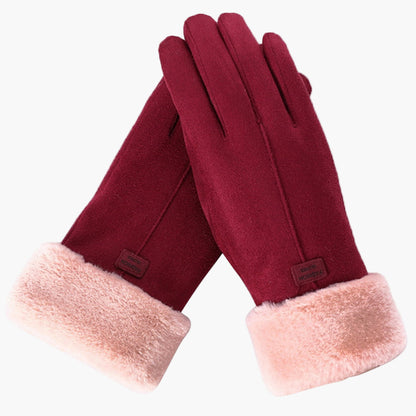 Damen Winterhandschuhe Furry – Stilvolle und warme Alltags-Handschuhe mit Touchscreen-Funktion