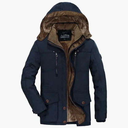 Men's winter jacket outdoor parka with hood – warm & stylish for leisure and everyday use