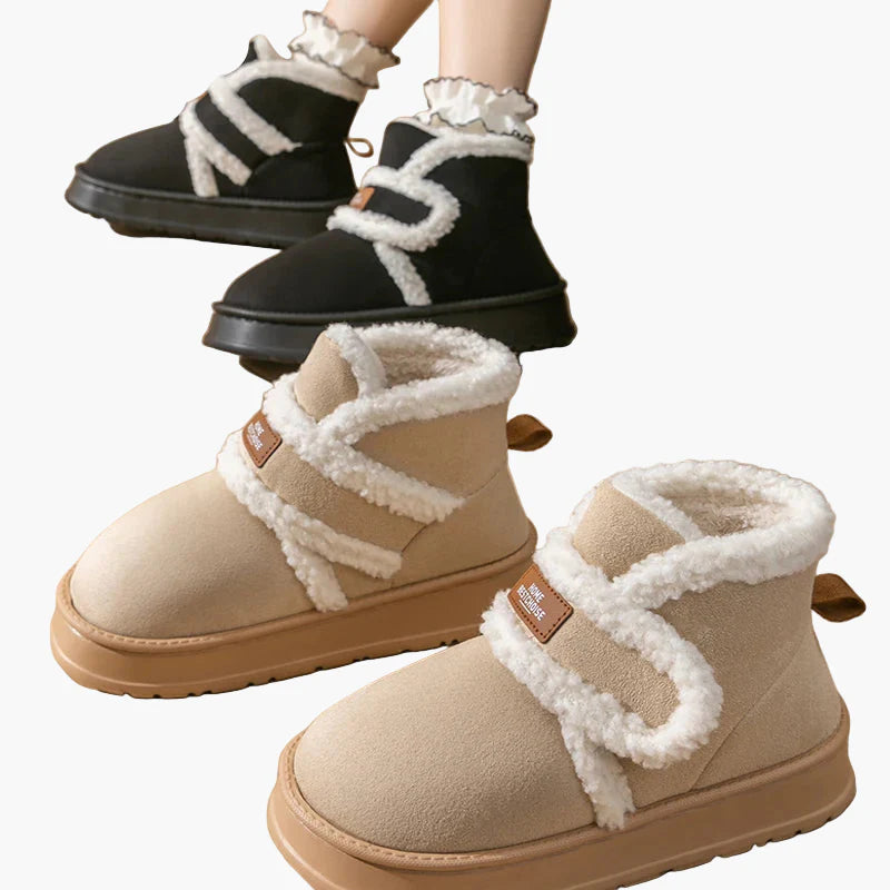 Women's Winter Slippers Warm with Velcro Closure – Comfort Boots for Home