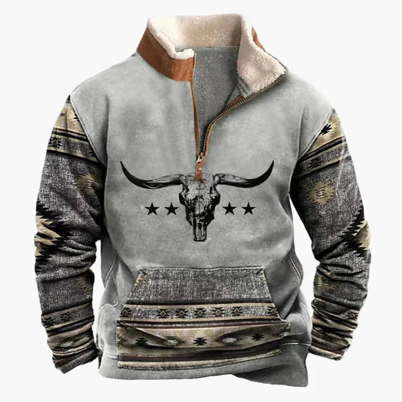 Herren Wild West Vintage Outdoor Sweatshirt – Freizeit Pullover im Western Stil