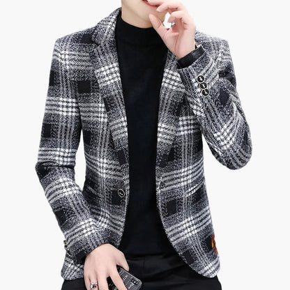 Herren Modernes Kariertes Sakko – Eleganter Business & Freizeit Blazer