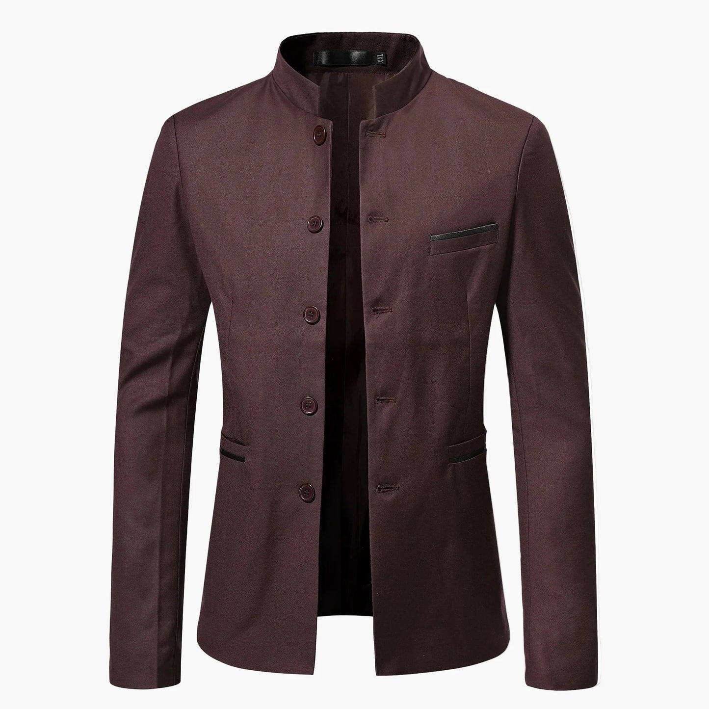 Herren Stehkragen Sakko Modern Business Elegant Freizeit Blazer