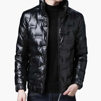 Men's Shiny Lightweight Bomber Jacket Modern Streetwear Style – Perfect for Everyday and Leisure