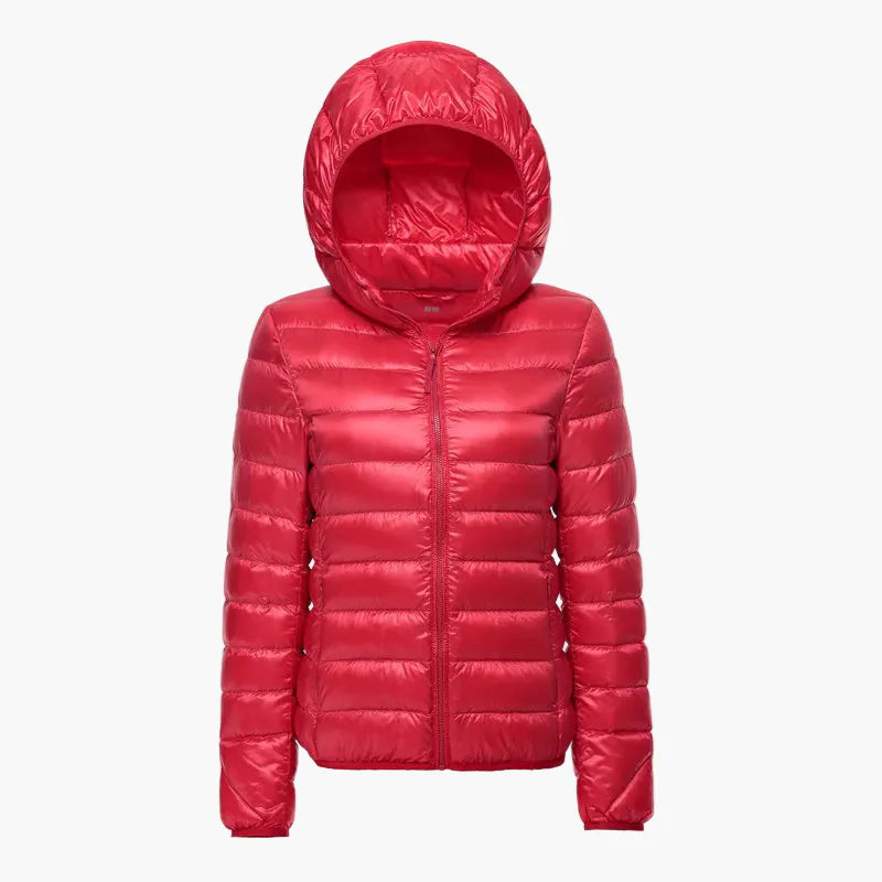 Women's quilted jacket with hood – fashionable transitional jacket for outdoor and everyday use