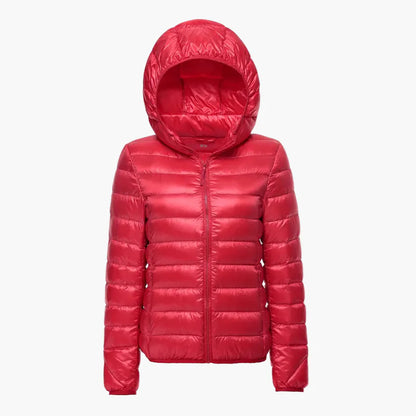 Women's quilted jacket with hood – fashionable transitional jacket for outdoor and everyday use