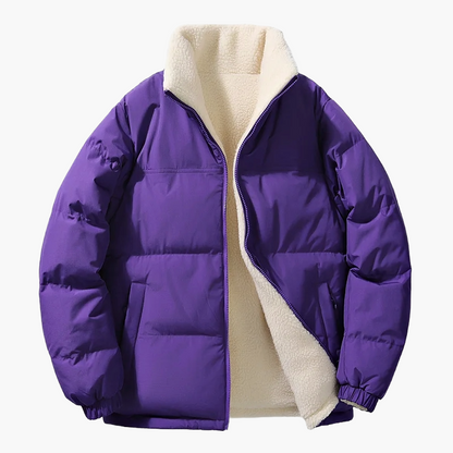 Herren Winter Steppjacke mit lockerer Passform und Fleece-Innenfutter – Urban Fashion Outdoorjacke