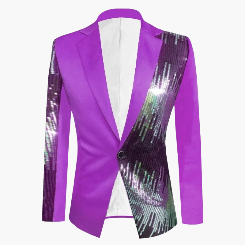 Herren Sakko Modern Glitzer-Design für Party und Bühne – Eleganter Einreiher Blazer