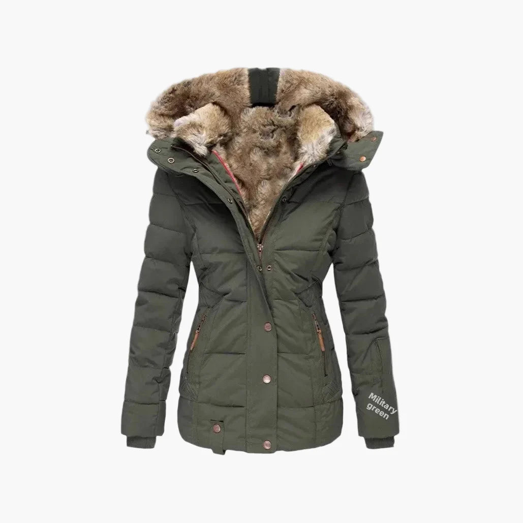 Women's winter jacket with hood – fashionable, tailored quilted jacket for everyday and outdoor use