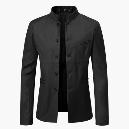 Herren Stehkragen Sakko Modern Business Elegant Freizeit Blazer