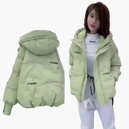 Damen Winter Steppjacke mit Kapuze – Bequemer Alltagspuffer, modischer Freizeitstil