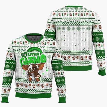 Herren Gremlins Weihnachtspullover – Lustiger Ugly Christmas Sweater mit Gizmo-Motiv