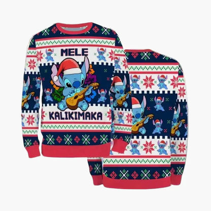 Unisex Weihnachts-Sweatshirt Merry Stitchmas – Lustiger Ugly Christmas Pullover für Fans