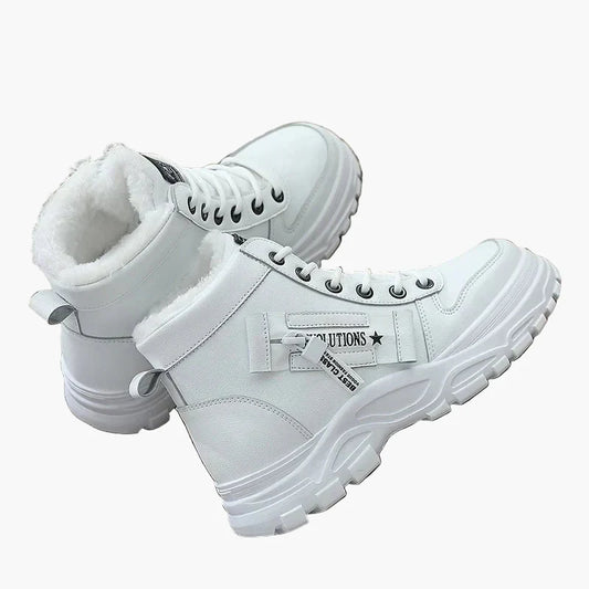 Women's Winter Sneaker Boots – Fashionable High Top Casual Shoes with Warm Lining