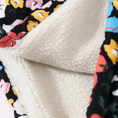 Damen Boho Steppjacke mit Blumenmuster – Lässiger Frühlings- und Sommerlook