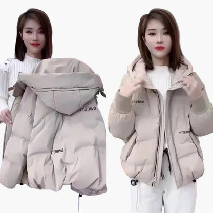 Damen Winter Steppjacke mit Kapuze – Bequemer Alltagspuffer, modischer Freizeitstil