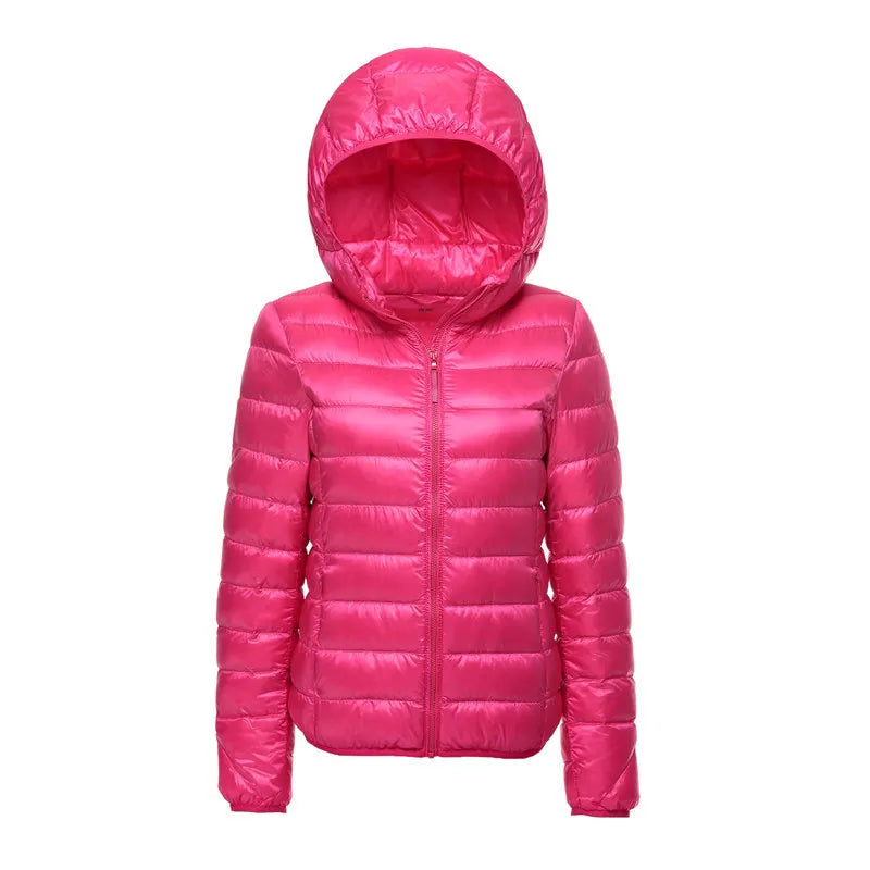 Women's quilted jacket with hood – fashionable transitional jacket for outdoor and everyday use