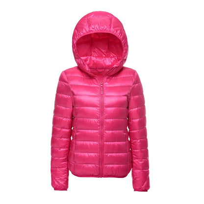 Women's quilted jacket with hood – fashionable transitional jacket for outdoor and everyday use